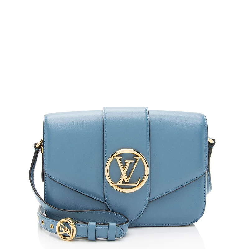 Louis Vuitton Calfskin LV Pont 9 Shoulder Bag (SHF-pb6OnU)