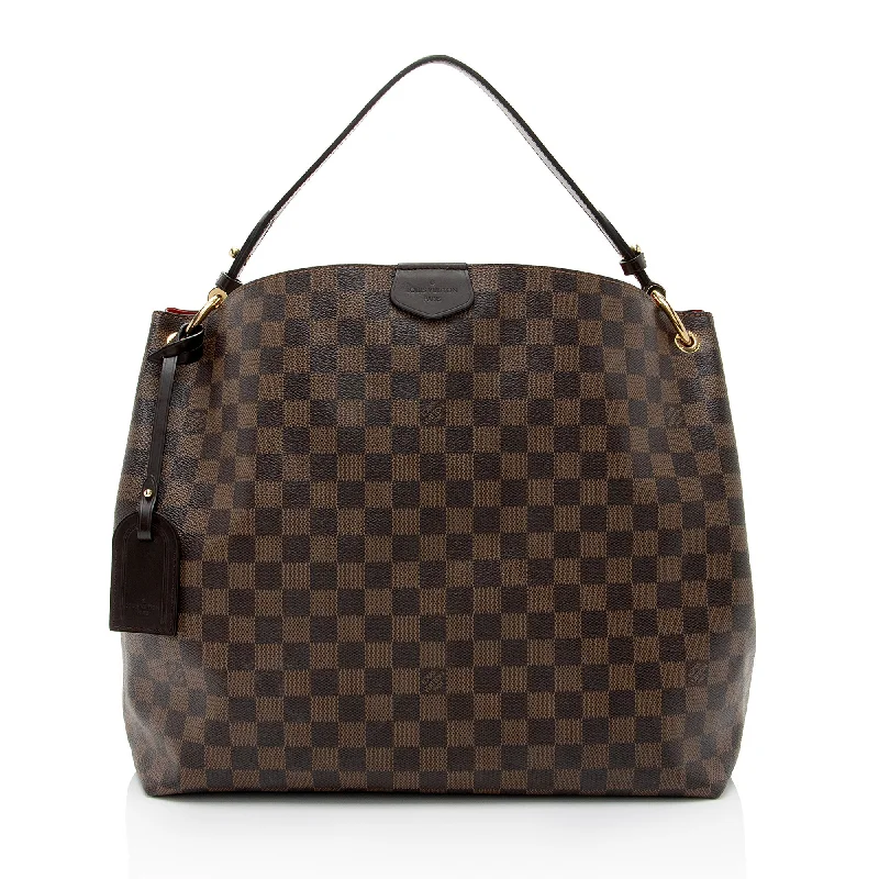 Louis Vuitton Damier Ebene Graceful MM Hobo (SHF-NqYGGJ)