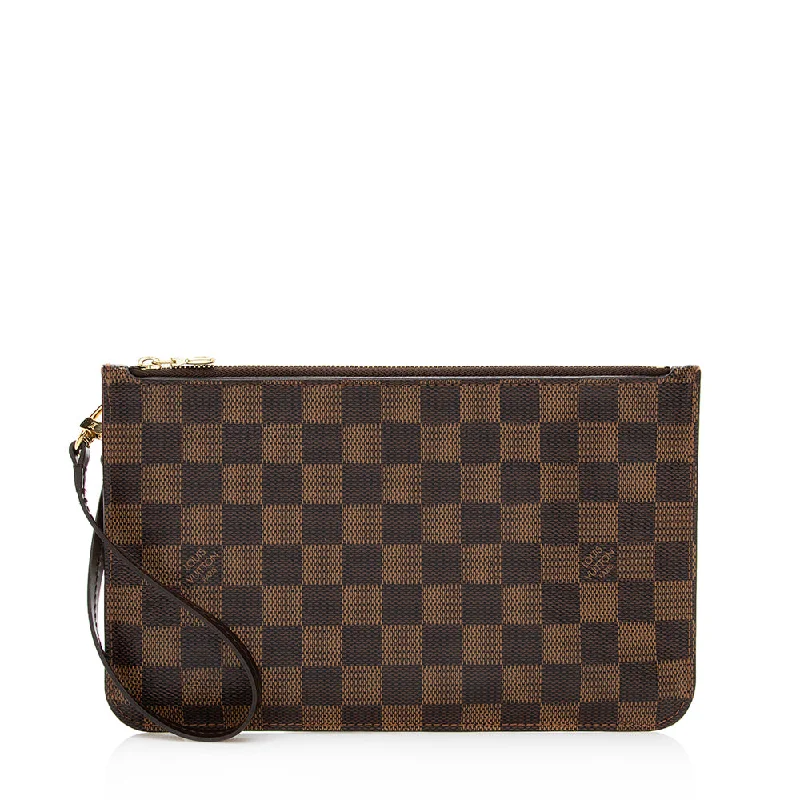 Louis Vuitton Damier Ebene Neverfull MM Pochette (SHF-20138)