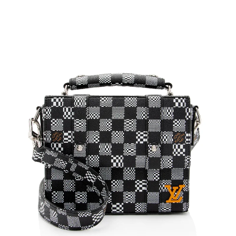 Louis Vuitton Limited Edition Damier Distorted Flap Soft Trunk Messenger (SHF-iZ7UIf)