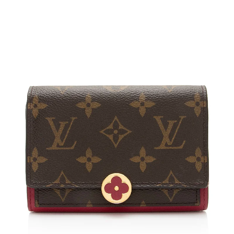 Louis Vuitton Monogram Canvas Flore Compact Wallet (SHF-wakPBm)