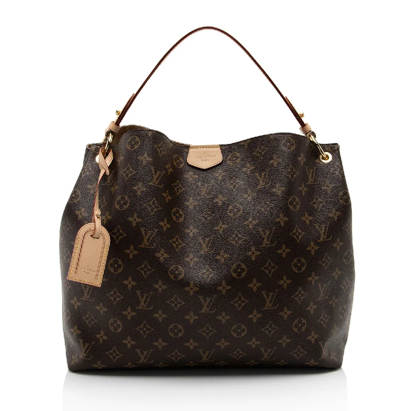 Louis Vuitton Monogram Canvas Graceful MM Hobo (SHF-1qwA9E)