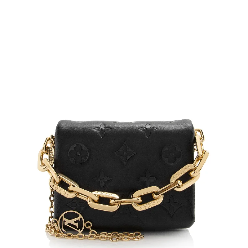 Louis Vuitton Monogram Embossed Lambskin Coussin Belt Bag (SHF-seGJuK)