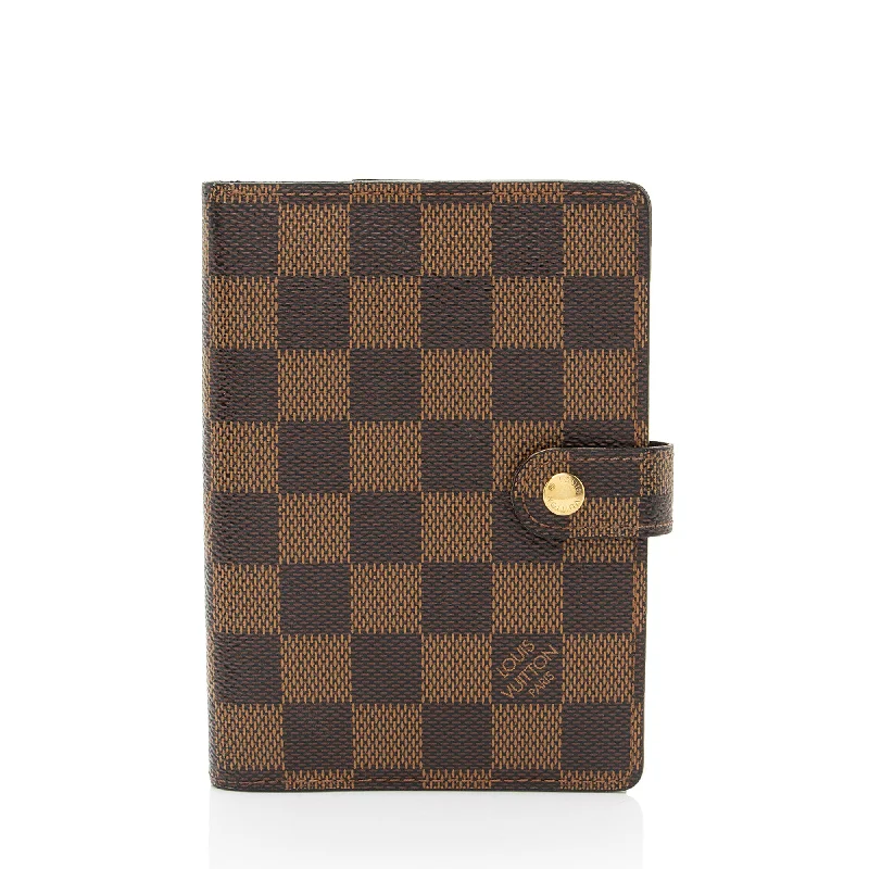 Louis Vuitton Vintage Damier Ebene Small Ring Agenda Cover (SHF-SrUfP9)