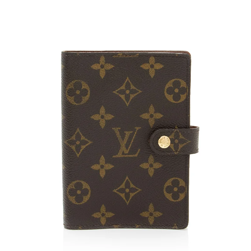 Louis Vuitton Vintage Monogram Canvas Small Ring Agenda Cover (SHF-KhQHgr)