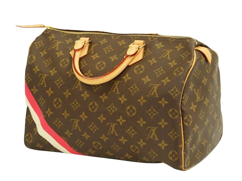 Louis Vuitton Brown Canvas Speedy 35 handbag bag