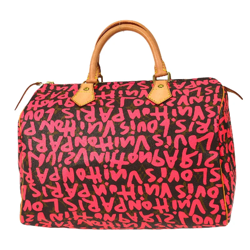 LOUIS VUITTON SPEEDY 30 HANDBAG MONOGRAM GRAFFITI FUCHSIA M93704