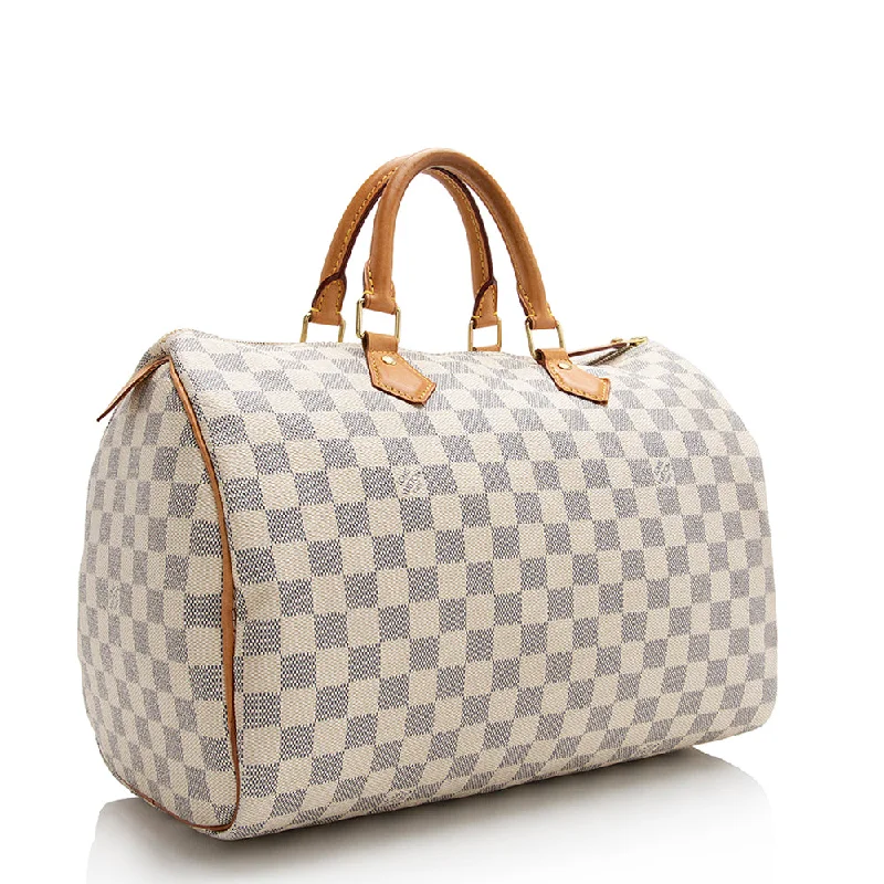 Louis Vuitton Damier Azur Speedy 35 Satchel (SHF-21907)