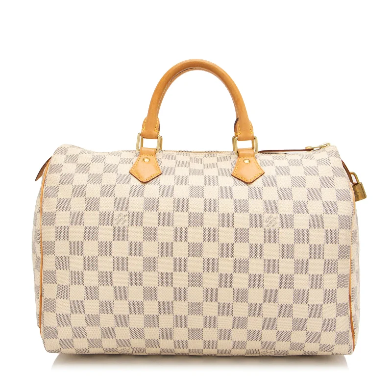 Louis Vuitton Damier Azur Speedy 35 Satchel (SHF-BC7FpS)