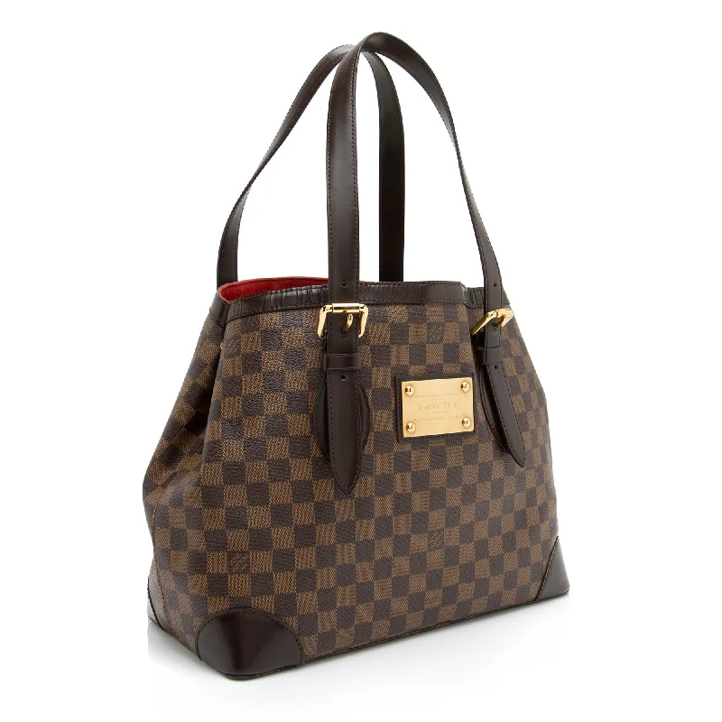 Louis Vuitton Damier Ebene Hampstead MM Tote (SHF-23553)