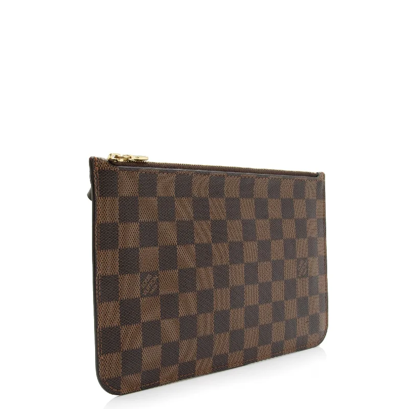 Louis Vuitton Damier Ebene Neverfull MM Pochette (SHF-23942)