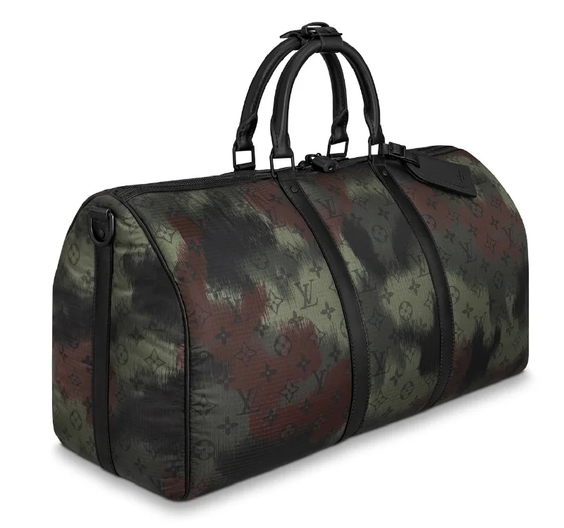 LOUIS VUITTON KEEPALL BANDOULIERE 50 NYLO CAMO LIMITED EDITION BAG