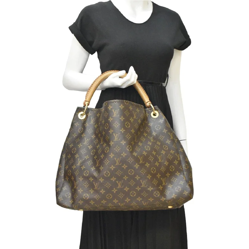 LOUIS VUITTON Artsy GM Monogram Canvas Hobo Bag Brown