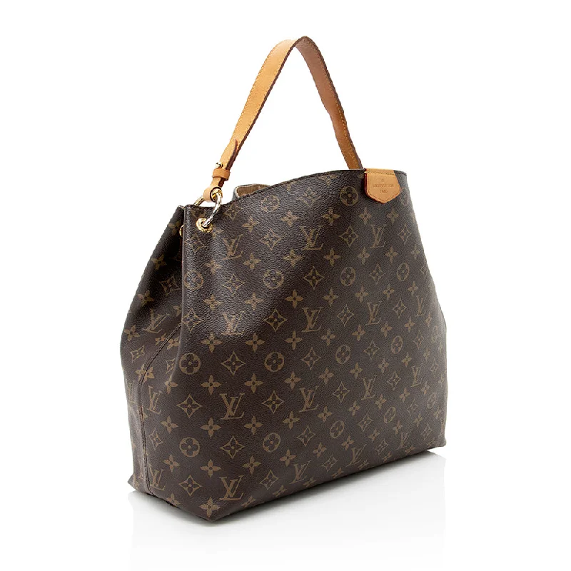 Louis Vuitton Monogram Canvas Graceful MM Hobo (SHF-20173)