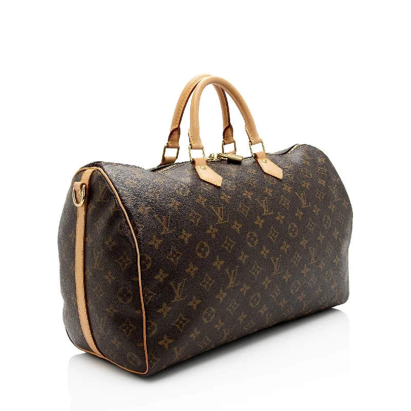 Louis Vuitton Monogram Canvas Speedy Bandouliere 40 Satchel (SHF-sorosO)