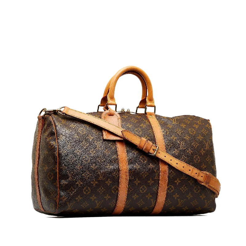 Louis Vuitton Monogram Keepall Bandouliere 45 (SHG-Ffun5j)