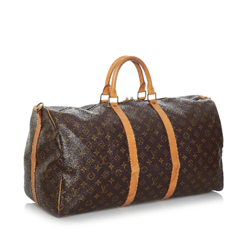 Louis Vuitton Monogram Keepall Bandouliere 55 (SHG-35836)