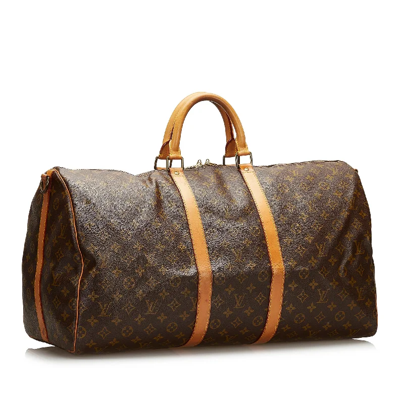 Louis Vuitton Monogram Keepall Bandouliere 55 (SHG-35915)