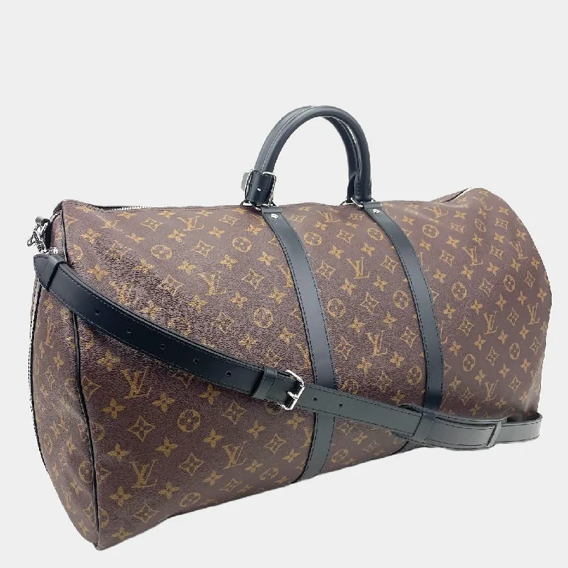 LOUIS VUITTON Monogram Macassar Keepall Bandoulière 55