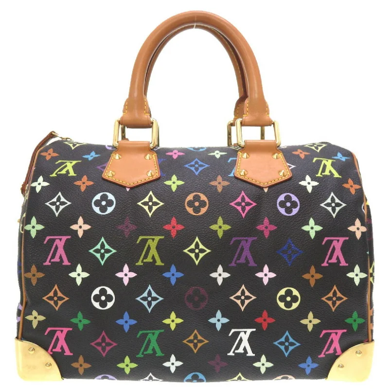 LOUIS VUITTON Monogram Multicolor Speedy 30 Noir M92642 Handbag