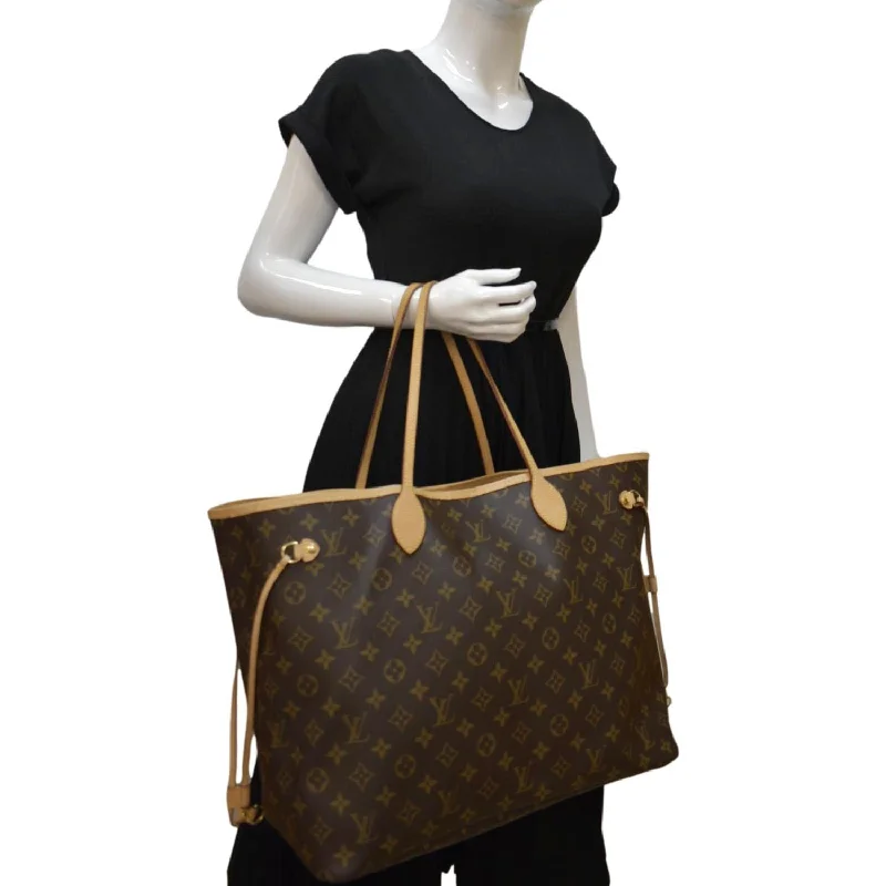 LOUIS VUITTON Neverfull GM Monogram Canvas Tote Bag Brown