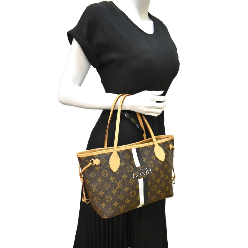 LOUIS VUITTON Neverfull PM Monogram Canvas Tote Bag Brown