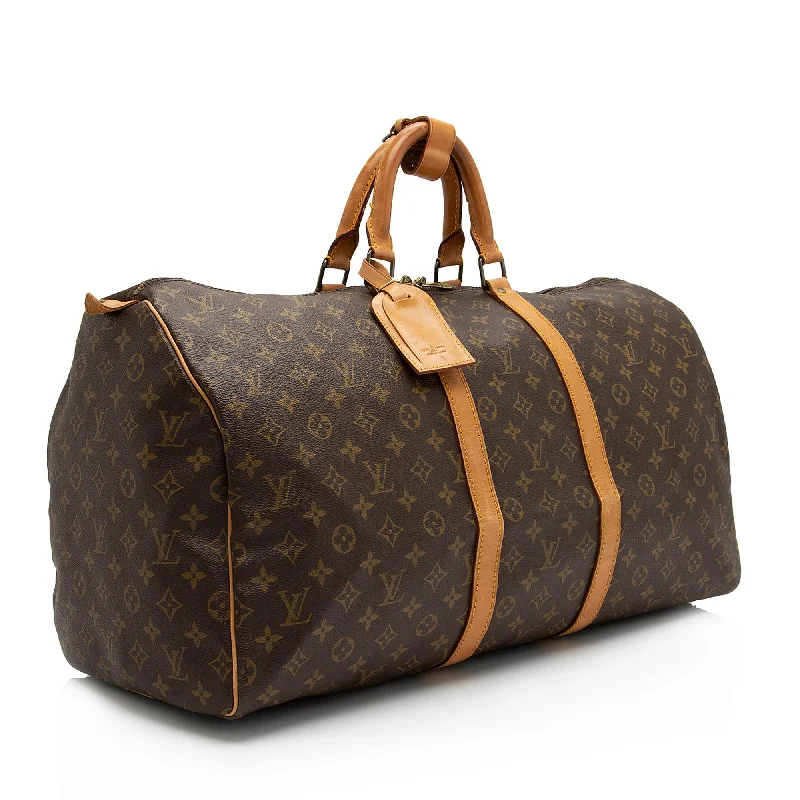 Louis Vuitton Vintage Monogram Canvas Keepall 55 Duffle Bag (SHF-HJ33aV)