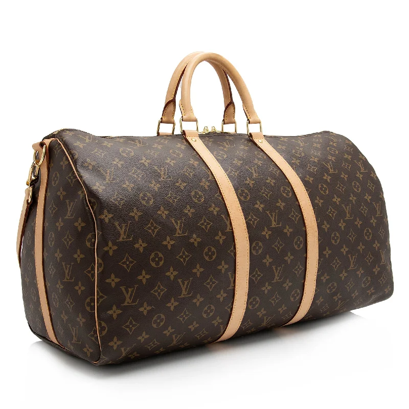 Louis Vuitton Vintage Monogram Canvas Keepall Bandouliere 50 Duffle Bag (SHF-JnQc5j)