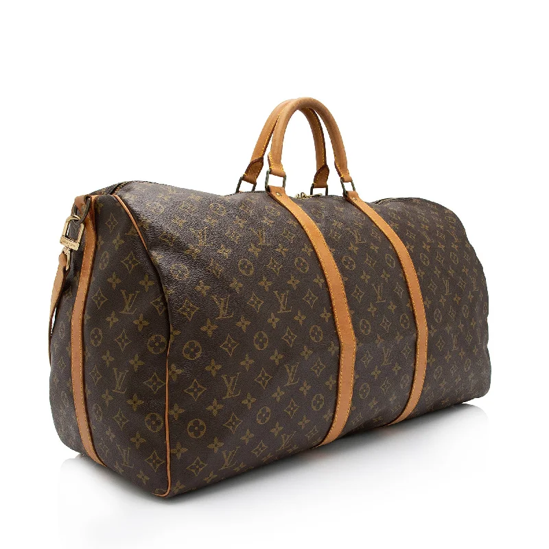 Louis Vuitton Vintage Monogram Canvas Keepall Bandouliere 60 Duffle Bag (SHF-sySr8G)