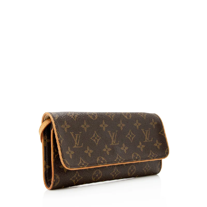 Louis Vuitton Vintage Monogram Canvas Pochette Twin GM Shoulder Bag (SHF-20793)