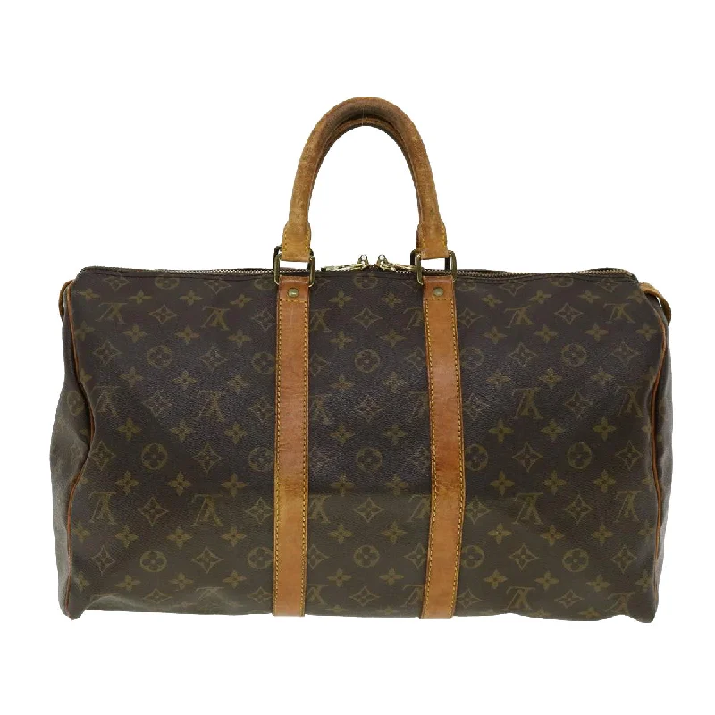 Louis Vuitton Brown Canvas Keepall 45 travel bag