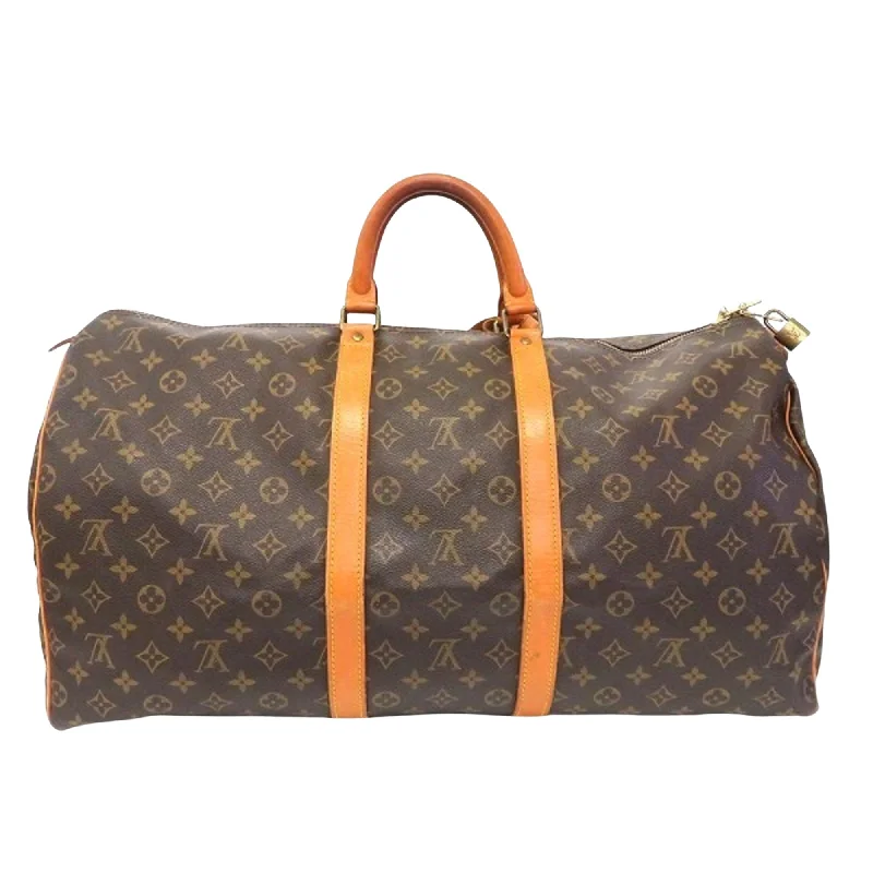 Louis Vuitton Brown Canvas Keepall 55 travel bag