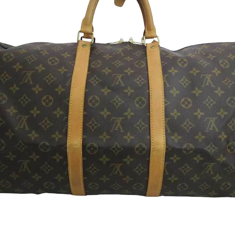 Louis Vuitton Brown Canvas Keepall 55 travel bag