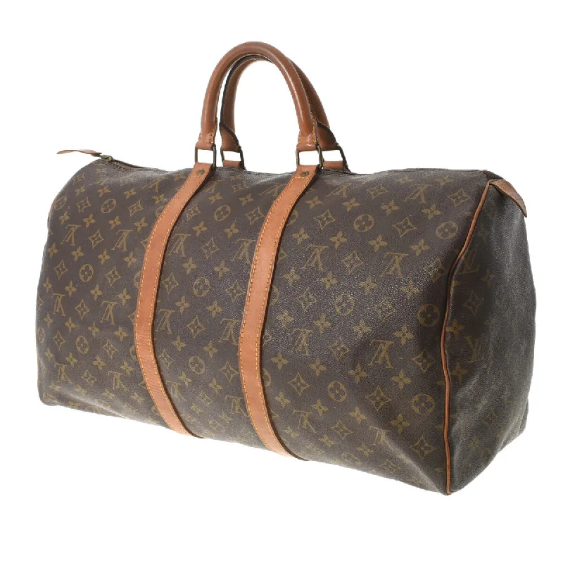 Louis Vuitton Brown Canvas Keepall 50 travel bag