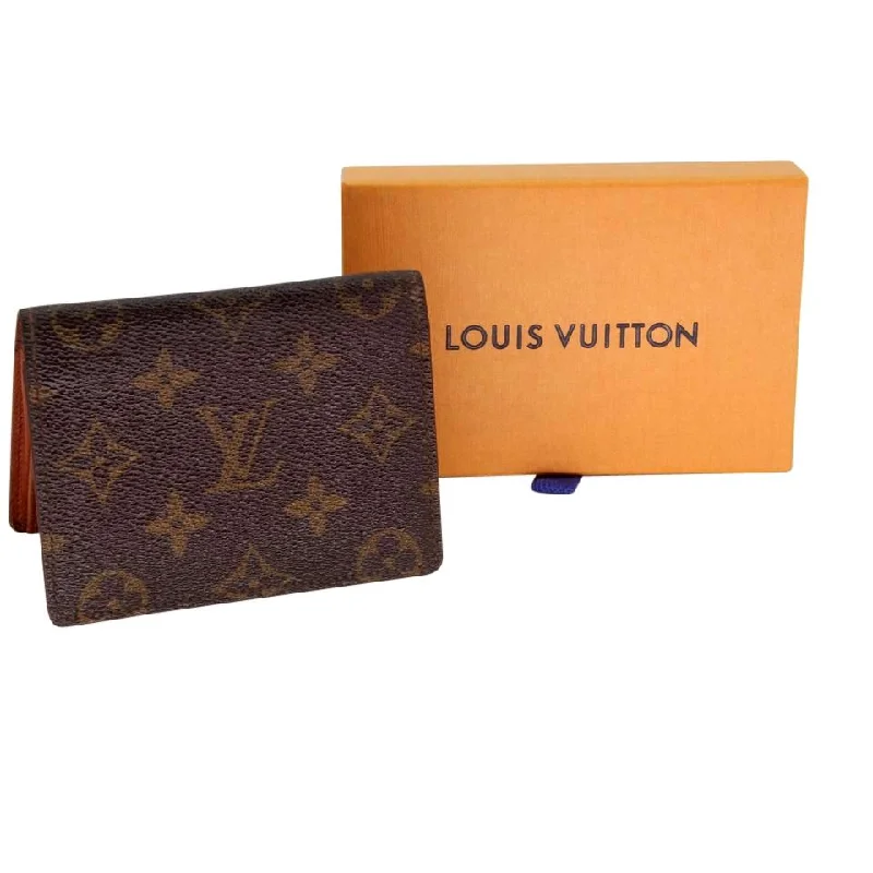 Louis Vuitton Brown Monogram Canvas Bi-fold Small Compact Wallet