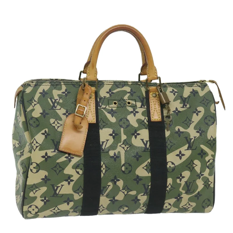 LOUIS VUITTON Camouflage Takashi Murakami Speedy 35 Hand Bag M95773 Auth 59356A