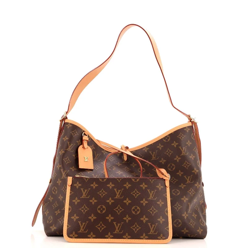 Louis Vuitton Carryall Hobo Canvas Mm