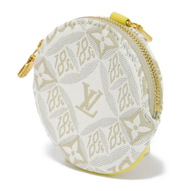 LOUIS VUITTON Coin Case Portomone Long Round Ecru Jaune Yellow Monogram Jacquard SINCE 1854 M81173 Men's Women's Wallet