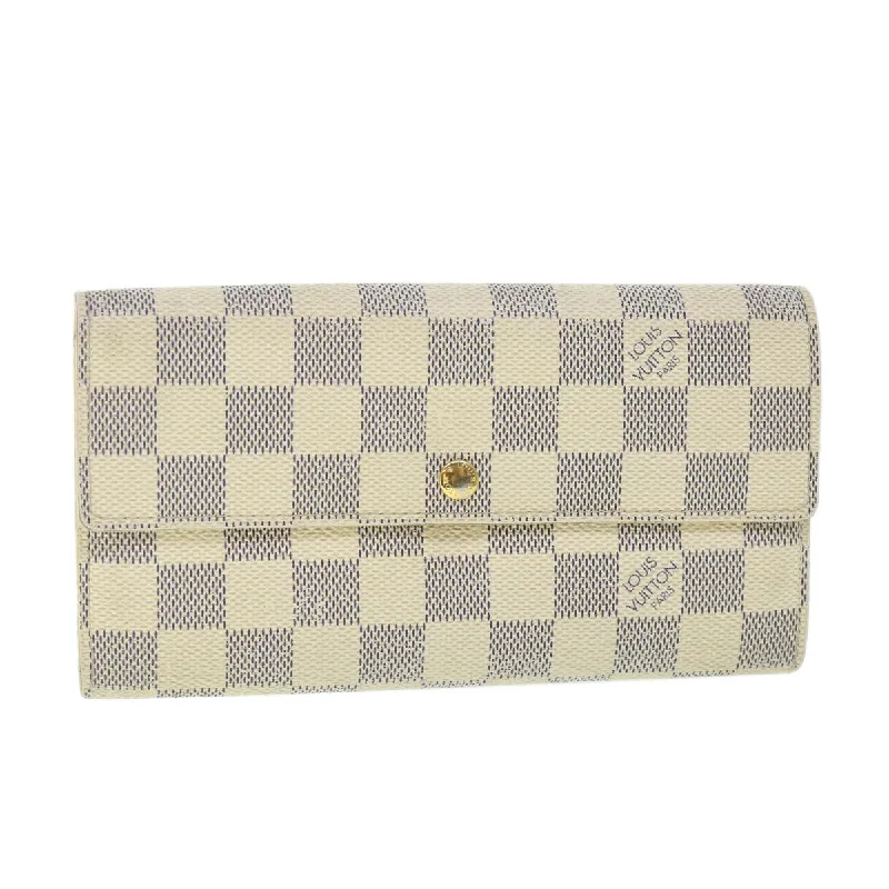 LOUIS VUITTON Damier Azur Portefeuille Sarah Long Wallet N63208 LV Auth th4009