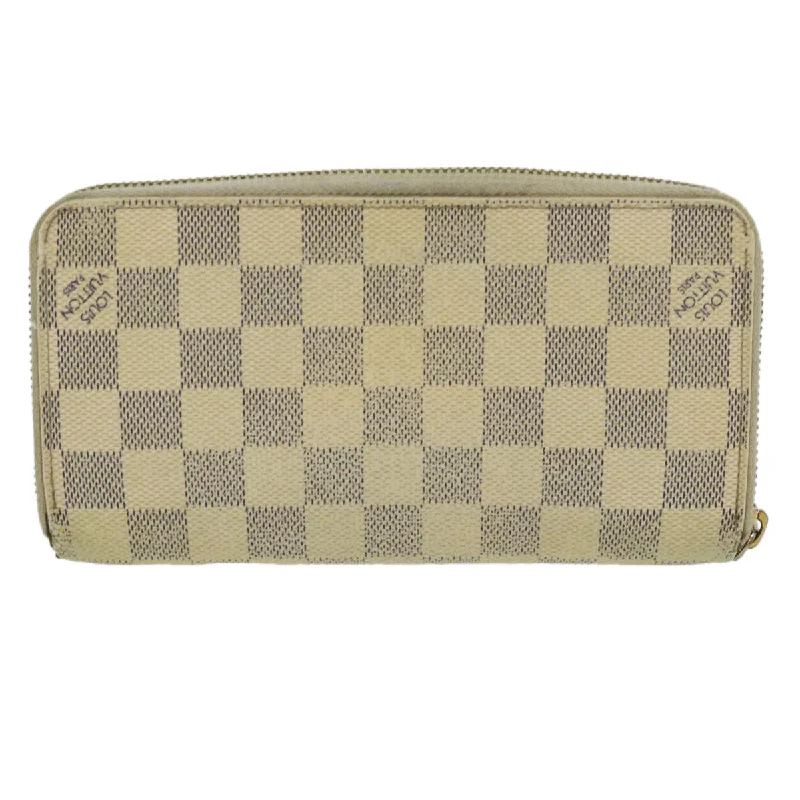 LOUIS VUITTON Damier Azur Zippy Wallet Long Wallet N60019 LV Auth ar7513