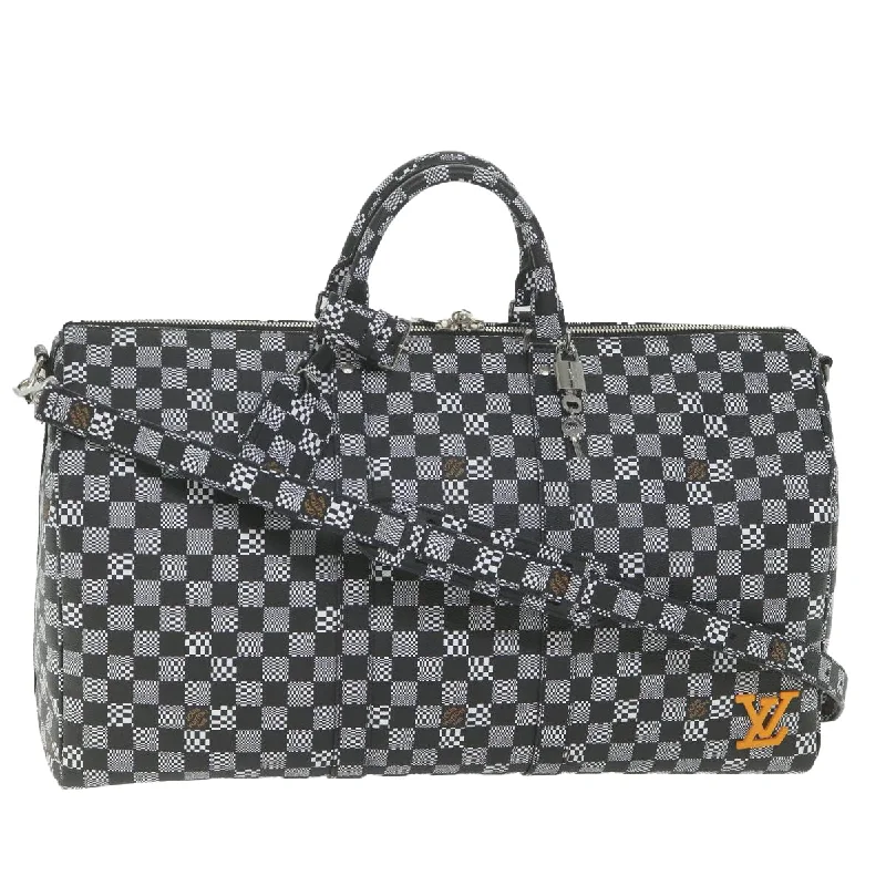 LOUIS VUITTON Damier Distorted Keepall Bandouliere 50 Boston N50028 Auth yk9432A