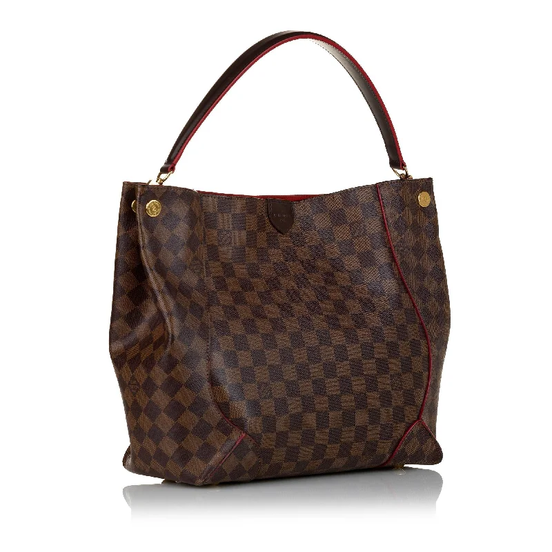 Louis Vuitton Damier Ebene Caissa Hobo (SHG-33724)