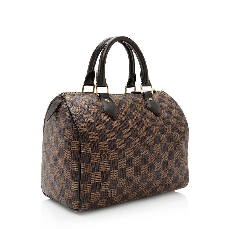 Louis Vuitton Damier Ebene Speedy 25 Satchel (SHF-21044)