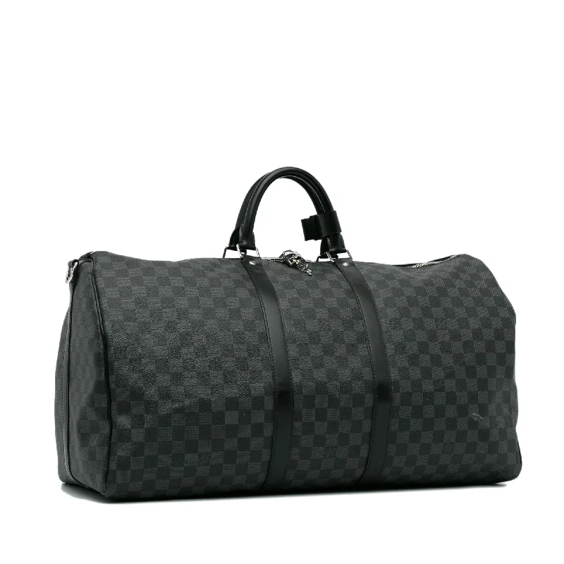 Louis Vuitton Damier Graphite Keepall Bandouliere 55 (SHG-xrkvxr)