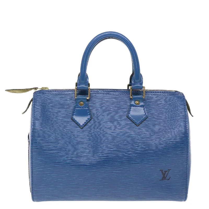 LOUIS VUITTON Epi Speedy 25 Hand Bag Toledo Blue M43015 LV Auth 49569