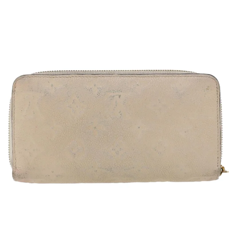 LOUIS VUITTON Monogram Empreinte Zippy Wallet White TN0146 LV  yk7267