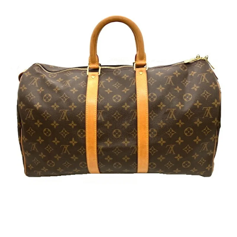 LOUIS VUITTON Monogram Keepall 45 Shoulder Boston Bag M41428 FL0060 Men Women