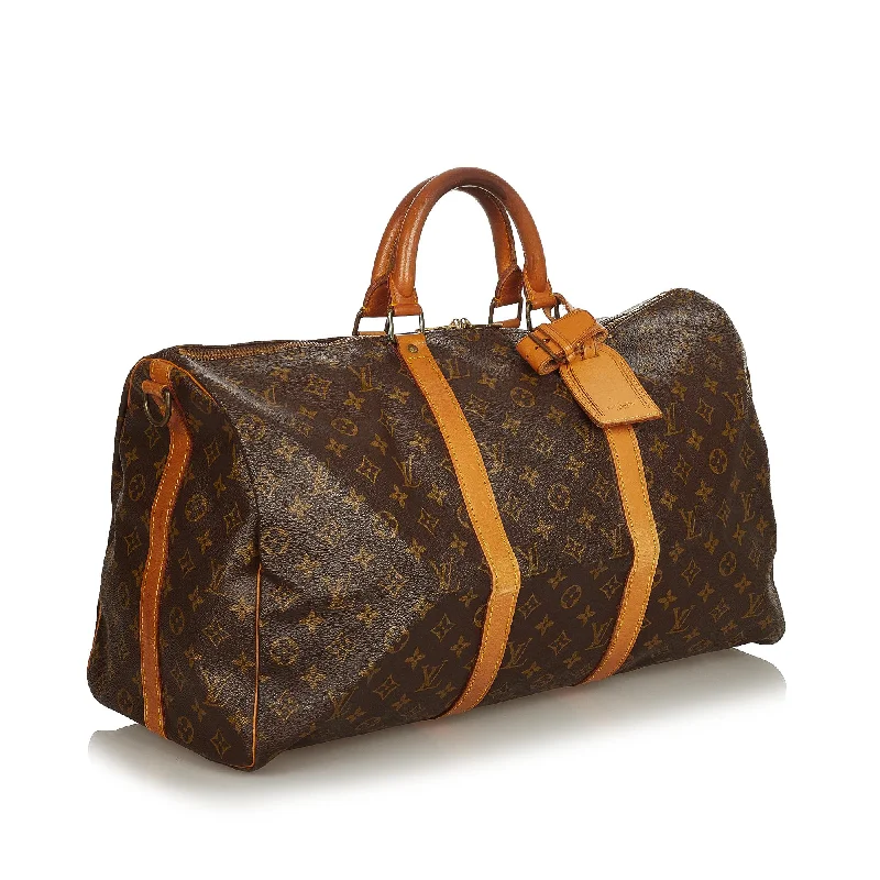 Louis Vuitton Monogram Keepall Bandouliere 50 (SHG-25536)