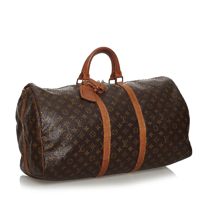 Louis Vuitton Monogram Keepall Bandouliere 55 (SHG-31224)