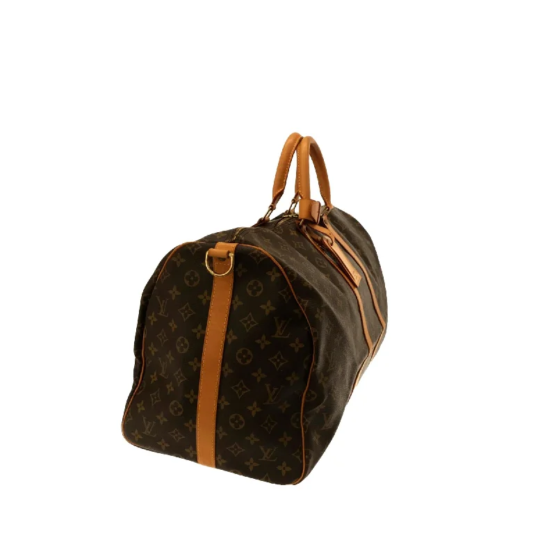 Louis Vuitton Monogram Keepall Bandouliere 55 (SHG-36871)